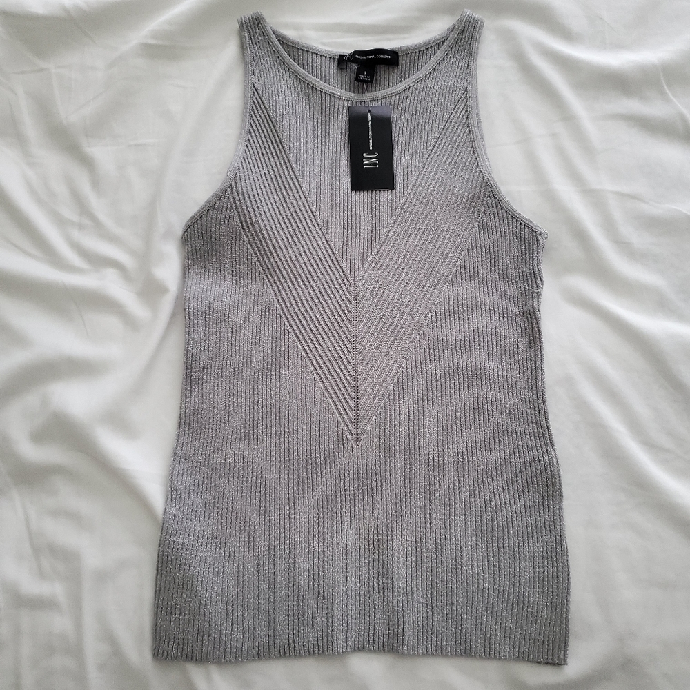 I.N.C. Ribbed Metallic Tank Top